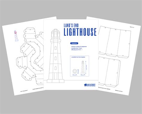 Download Printable 3d Paper Lighthouse Template Download Printable 3D Paper Lighthouse Template