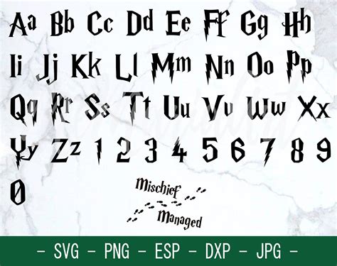 Harry Potter Font Symbols SVG Harry Potter Font Symbols SVG: Bringing The Magic To Your Digital Creations