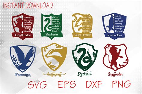 Harry Potter House Animals SVG Harry Potter House Animals SVG: Embodying The Magic And Values Of Hogwarts