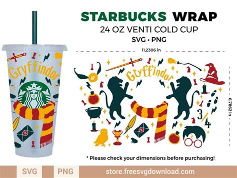 Harry Potter Starbucks Cup Wrap SVG Harry Potter Starbucks Cup Wrap SVG: Capture The Magic With Every Sip