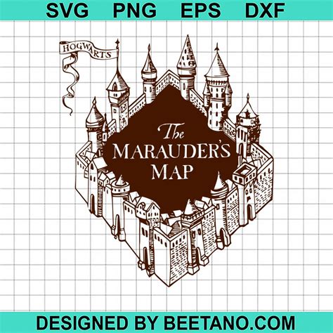 The Marauders Map SVG The Marauders Map SVG: A Magical Guide To Hogwarts' Secrets