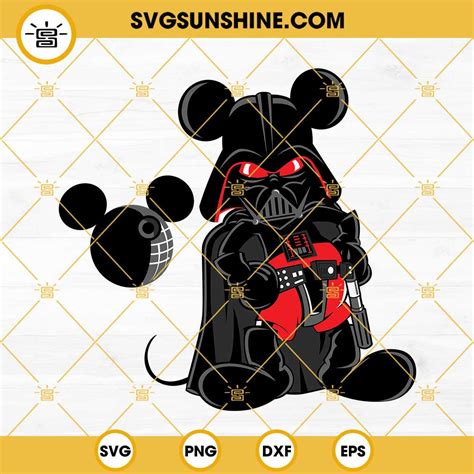 Mickey Mouse Darth Vader SVG Mickey Mouse Darth Vader SVG: A Fusion Of Iconic Characters